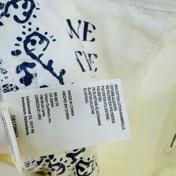 Free People We The Free CRVY 2nd Ave One Piece Ivory Denim Jumpsuit Sz 14 NWT - Picture 7 of 13